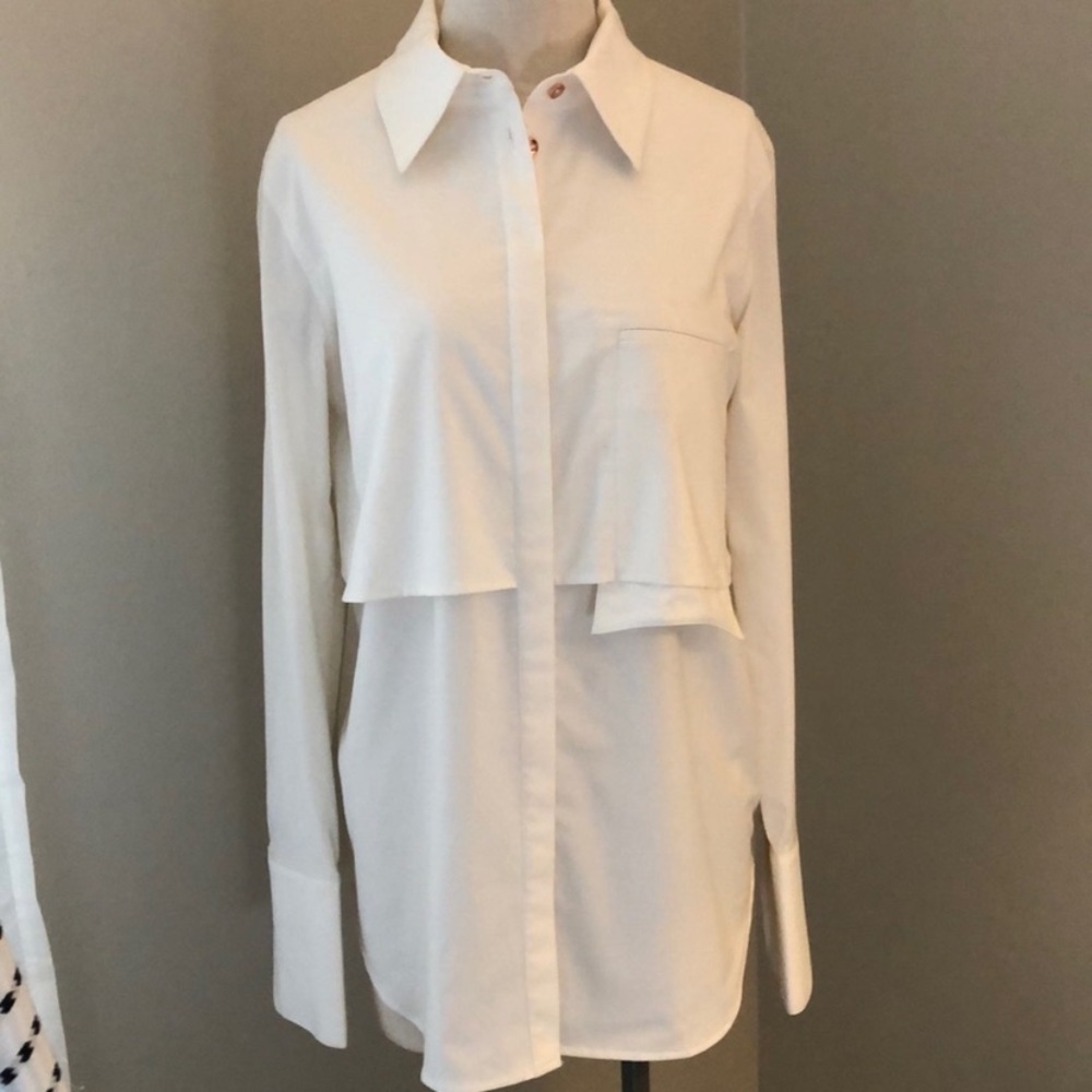 Kit and Ace Ivory Layered Button-Up Tunic